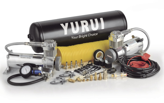 Compressor de ar de alta potência duplo de carga pesada Sistemas de ar com tanque de 2,5 galões Compressor de ar de 12v