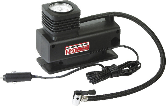 Bom preço. Preto plástico acessível ao longo do compressor de ar do carro da viagem DC12V para pneus diferentes on-line
