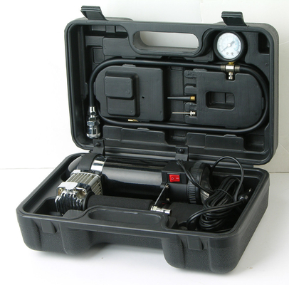 3 em 1 prata e preto do compressor de ar do metal com Kit Portable And Fast Inflation
