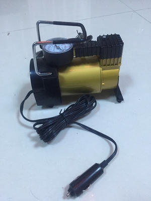 Bomba de pressão de prata e amarela do pneumático do carro, poder resistente compressor de ar de 12 volts