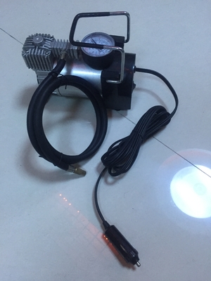 Bomba de pressão de prata e amarela do pneumático do carro, poder resistente compressor de ar de 12 volts