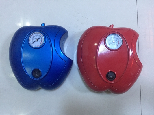 Apple dá forma cor azul/vermelha rápida plástica da inflação da bomba de ar do carro do carro DC12V,