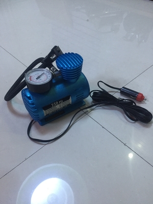 Compressor portátil preto e azul da inflação rápida pequena de ar para o carro com certificação do CE