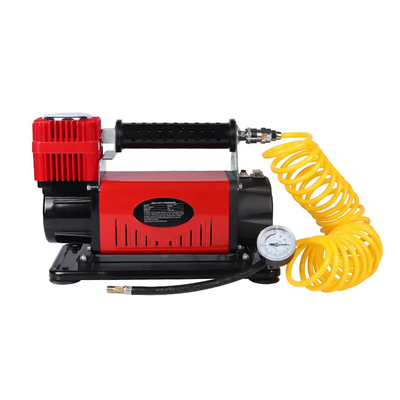 Compressor de ar de automóvel DC12V de metal pesado com manômetro de pressão Inflador de pneus de automóvel Compressor de ar de cilindro único