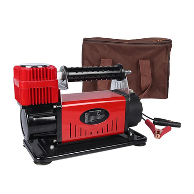 Compressor de ar de automóvel DC12V de metal pesado com manômetro de pressão Inflador de pneus de automóvel Compressor de ar de cilindro único