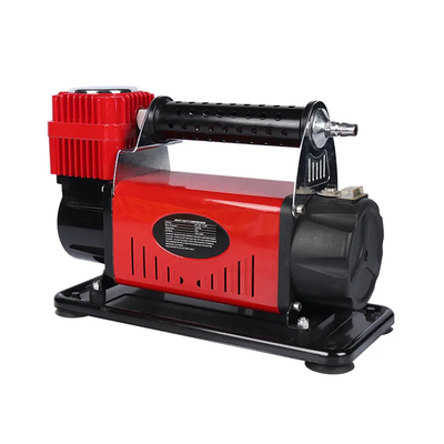 Compressor de ar de automóvel DC12V de metal pesado com manômetro de pressão Inflador de pneus de automóvel Compressor de ar de cilindro único