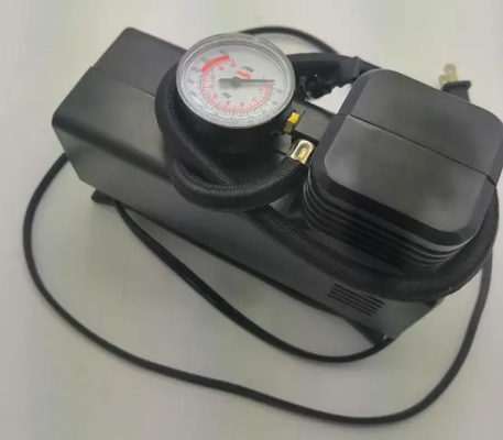 Compressores de ar para veículos de plástico AC/DC com calibre pneu de automóvel portátil bomba de ar elétrica para pneus
