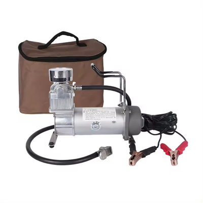 Compressor de ar portátil de cilindro único offroad DC12V de metal com calibre