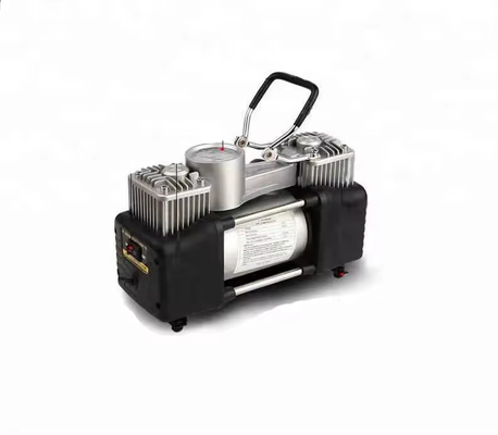 Veículo portátil de metal Compressor de ar de duplo cilindro com calibre