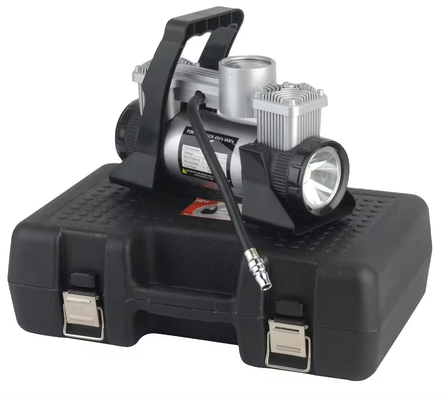 Inflador de pneus de automóveis DC 12v Pressão de metal Auto compressor de ar com caixa de plástico