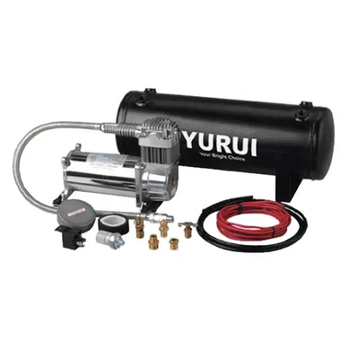 Sistema de compressor de suspensão de ar para automóveis pesados com tanque para caminhão