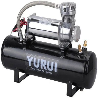Compressor de suspensão de ar de 12 V durável preto com tanque de carga pesada para carro