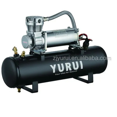 Compressor de suspensão de ar de 12 V durável preto com tanque de carga pesada para carro