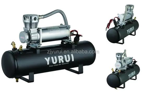 Compressor de suspensão de ar de 12 V durável preto com tanque de carga pesada para carro