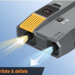 A bomba elétrica SUP mais rápida 12V e a linha de alimentação AC inflamem desinflamem como um tubarão até 20psi com ecrã digital automático.