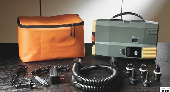 Bomba de suporte digital elétrica AC110-220V DC 12V com bateria de lítio para inflação de paddleboard