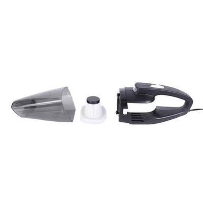 DC12V aspirador de vácuo de carro portátil com cigarro isqueiro lâmpada LED plástico preto