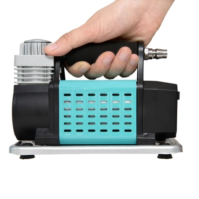 Compressor de ar de automóvel portátil DC12V de cilindro único com manômetro de pressão metálico