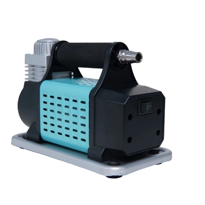 Compressor de ar de automóvel portátil DC12V de cilindro único com manômetro de pressão metálico