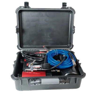 Compressor de ar de duplo cilindro off-road com inflador de pneus de carro de caixa de plástico