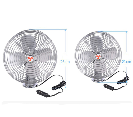 Corrente contínua 12v de Car Cooling Fan do protetor do metal da segurança com 60 tiras