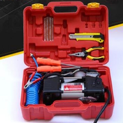 Os choques elétricos portáteis de prata do ar do compressor de ar 12v dos compressores de ar do veículo para caminhões