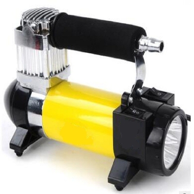 Compressor de ar amarelo três de choque do volume alto 12v em um compressor de ar de choque