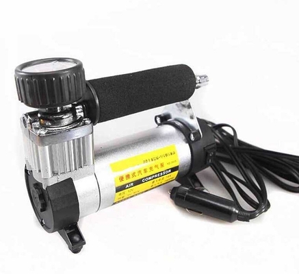 Compressor de ar portátil resistente preto de prata 12v bomba de ar de 140 libras por polegada quadrada para o carro