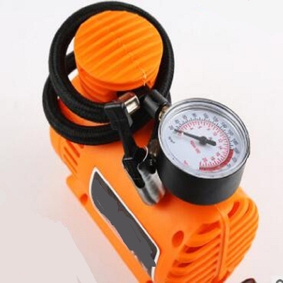 Auto compressor de ar alaranjado portátil, bomba de ar 250psi plástica para pneus de carro