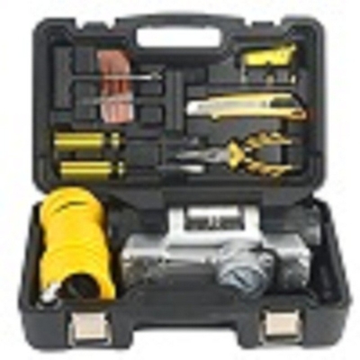 Compressor de ar de automóvel portátil de metal DC12V com kit de compressor de caixa de plástico