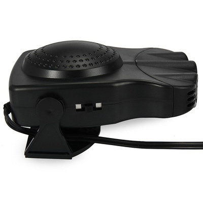 O calefator de fã portátil 150w de dois interruptores, plástico preto obstrui no calefator do carro