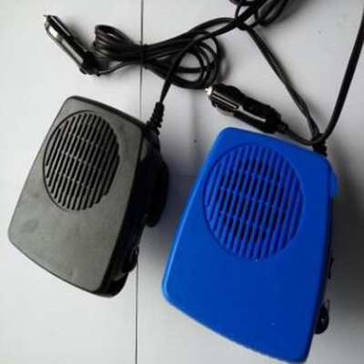 Dos calefatores portáteis plásticos do carro da C.C. 12v cor preta com fã/Heater Function