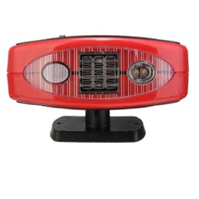 2 em 1 auto fã Heater With Light, calefator recarregável Handheld vermelho do carro
