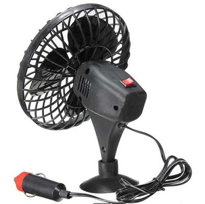 Ventilador de automóvel de plástico preto DC 12V com isqueiro de cigarro