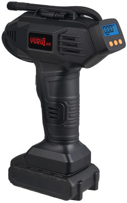 Compressor de ar portátil com motor de corrente contínua de 12 V com taxa de fluxo de 27 L/min e bateria recarregável de 2000 mAh para inflação rápida dos pneus