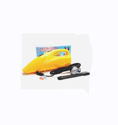 2 em 1 aspirador de carro ABS portátil e compressor de inflação de pneus de carro