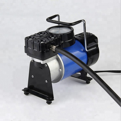 Compressor de ar de pneus de automóveis portáteis de metal com lâmpada e alça para inflação de pneus