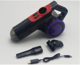 Recarregável 12V aspirador e compressores de ar Mini portátil com LED luz de ar 4 em 1 Pneus inflar e limpeza