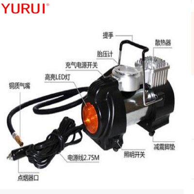 Compressor de ar metálico de inflação de automóveis com luz LED Luz intermitente para inflação de pneus