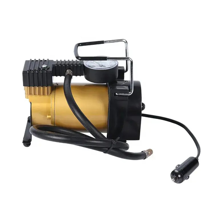 Compressor de ar metálico portátil DC12v pneumático de automóvel de cilindro único inflador de bomba de inflação rápida