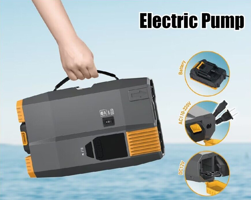12 volts bomba de sup eléctrica com bateria e AC110V-220V tempo de trabalho longo 20psi com tela
