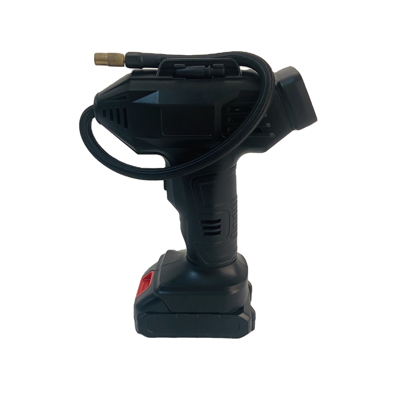 Bomba de ar de pneu portátil portátil sem fio elétrico com medidor digital