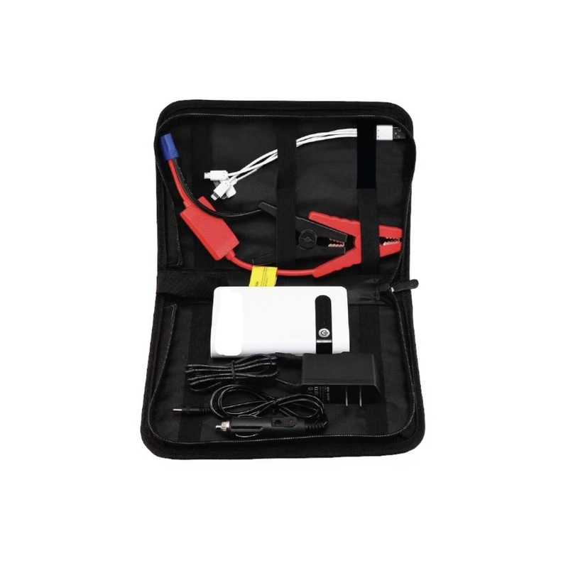 Versátil 12V portátil Jump Starter com lanterna LED e monitor de pressão dos pneus Design de cilindro único