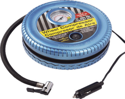 Bom preço. Inflator portátil DC12V plástico do pneumático do compressor de ar do carro da forma do pneu on-line