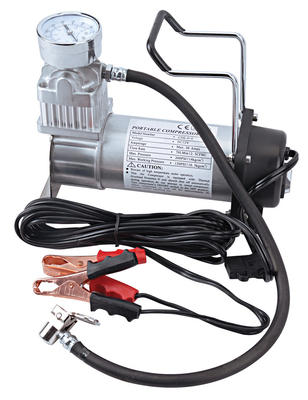 Compressor de ar portátil de cilindro único offroad DC12V de metal com calibre
