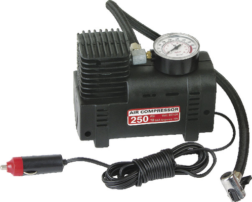 Bom preço. Compressor de ar plástico preto DC12V do carro da inflação rápida para pneus diferentes on-line