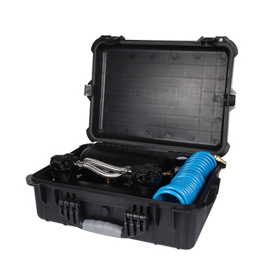 Bom preço. Compressor de suspensão de ar DC12V de duplo cilindro com tanque de ar on-line