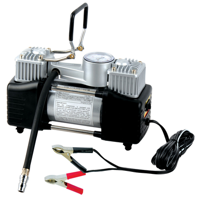 Bom preço. Dois compressor de ar de prata do veículo resistente do cilindro 12v com punho garantia de 1 ano on-line