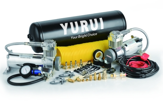 Compressor de ar de alta potência duplo de carga pesada Sistemas de ar com tanque de 2,5 galões Compressor de ar de 12v