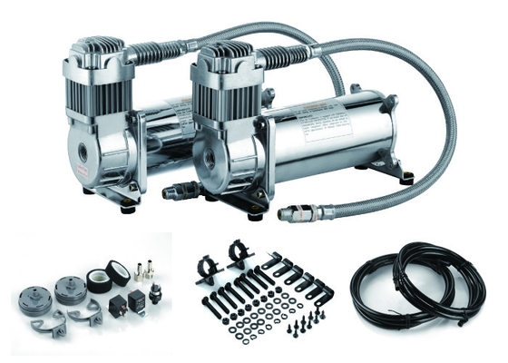 Bom preço. Compressor de ar 12v portátil do poder forte tanque de 2,5 galões/compressor de ar dobro do tanque on-line
